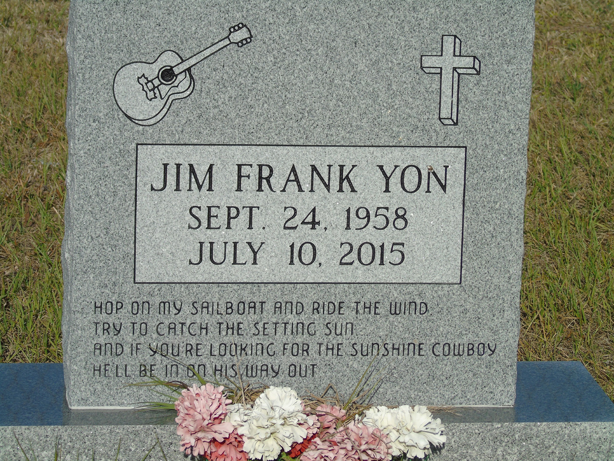 Headstone for Yon, Jim Frank